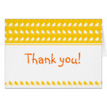 yellow ducky row baby shower thank you card