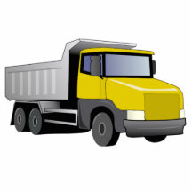 Yellow Dump Truck Acrylic Cut Outs