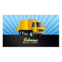 Yellow Dump Truck Business Cards