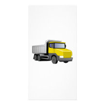 Yellow Dump Truck Photo Cards