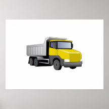 Yellow Dump Truck Print