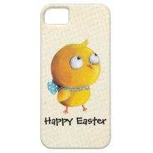 Yellow Easter Chicken with ribbon iPhone 5 Covers
