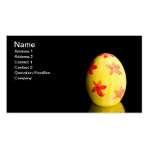 Yellow  Easter's egg Business Cards