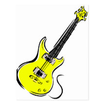 yellow electric guitar music graphic.png postcards