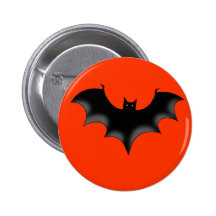 Yellow eyed bat pinback button
