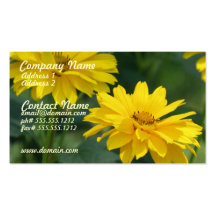Yellow False Sunflower Business Card