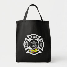 Yellow Fire Truck Rescue Canvas Bags
