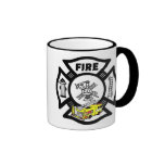 Yellow Fire Truck Rescue Coffee Mugs