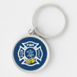 Yellow Fire Truck Rescue Keychain