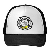 Yellow Fire Truck Rescue Mesh Hat