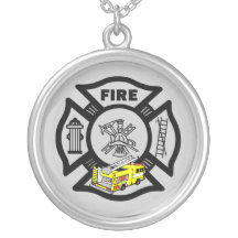 Yellow Fire Truck Rescue Custom Jewelry