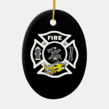 Yellow Fire Truck Rescue Ornament