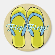 Yellow Flipflops Magnet