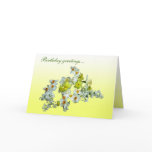 Yellow Floral Birthday Greeting Cards