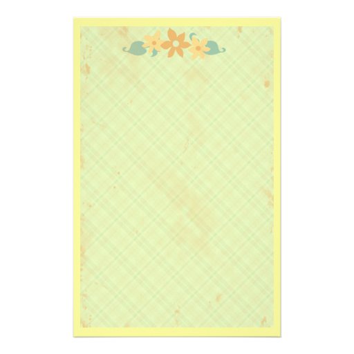 Yellow Floral Stationery
