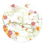 Yellow Floral Swallows Save Date / TQ / Gift /