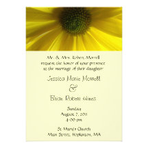 Yellow Floral Wedding Invitation