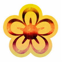 Yellow Florescence Pin Photo Cut Out