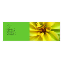 Yellow Flower - business Card/carte de visite slim