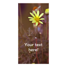 Yellow flower custom photo card