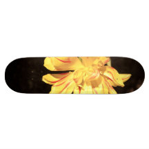 Yellow flower custom skateboard