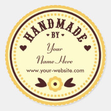 Yellow Flower Handmade By Personalised Stickers