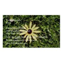 Yellow flower in the grass business card