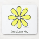 Yellow Flower Mouse Pads