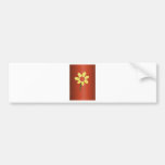 yellow flower on black bumper sticker