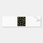 yellow flower on Black Bumper Stickers