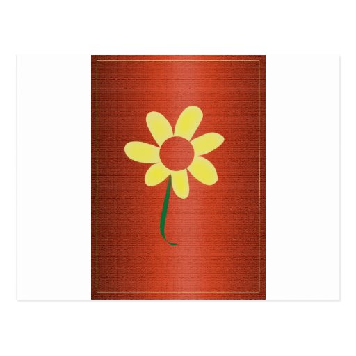 yellow flower on black post cards
