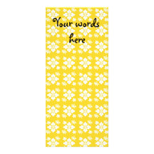 Yellow flower pattern full colour rack card