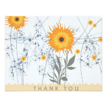 Yellow Flower -Thank you cards Custom Invitation