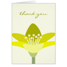 Yellow Flower Thank You Greeting Card
