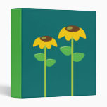 Yellow Flowers 3 Ring Binder
