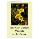 Yellow Flowers. Bidens. On Cream. Greeting Card