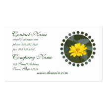Yellow Flowers Business Card