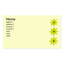 yellow flowers business card templates