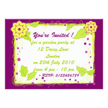 Yellow flowers - Invitation