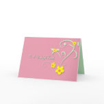 Yellow Flowers Personalized Friendship Card