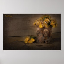 yellow flowers poster