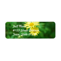 Yellow Flowers Return Address Mailing Label