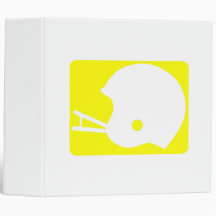 Yellow Football Helmet Logo Vinyl Binders