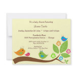 Yellow Four Birdies Baby Shower Invitation