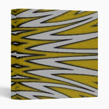 Yellow Fractal Art Binder