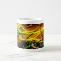 yellow fractal mugs