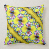 Yellow fractals pillows