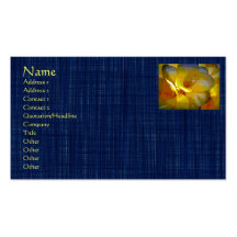 Yellow Freesia Digital Manipulation Business Card