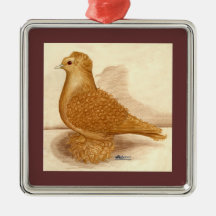 Yellow Frillback Pigeon Ornament