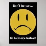 Yellow Frowny Poster